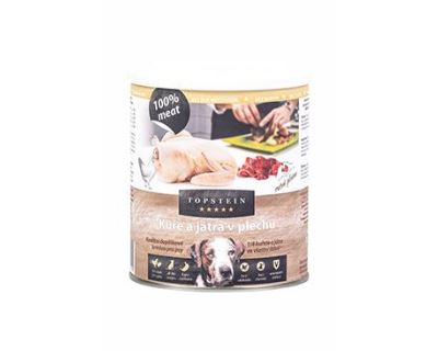 Topstein Kuře s játry v plechu 800 g