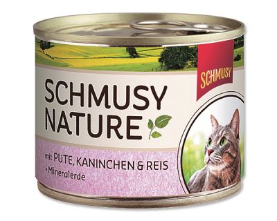 Schmusy Nature Menu konzerva - moriak & králik 190 g