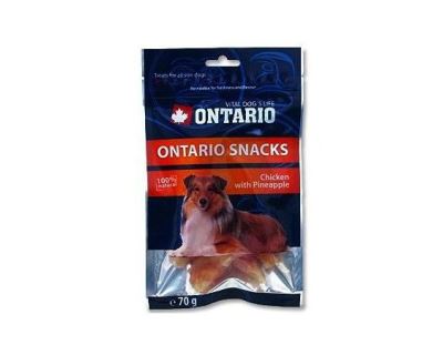 Ontario Snack Chicken & Pineapple - pochúťka kura & ananás pre psov 70 g