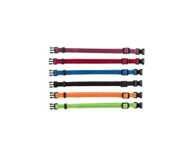 Obojok nylon pre šteňatá rozliš.červ.-čierna SM 6ks TR