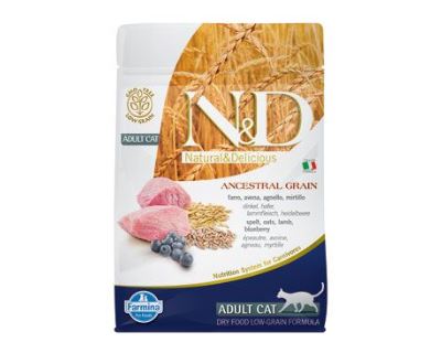 N&D Low Grain Cat Adult Lamb & Blueberry - jahňacie & čučoriedky s nízkym obsahom obilnín pre dospelé mačky 300 g