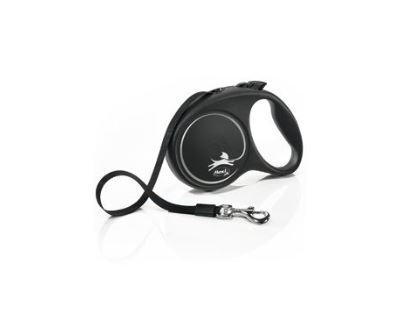 Vodítko FLEXI Black Design S pásek 5m/15kg růžová NEW