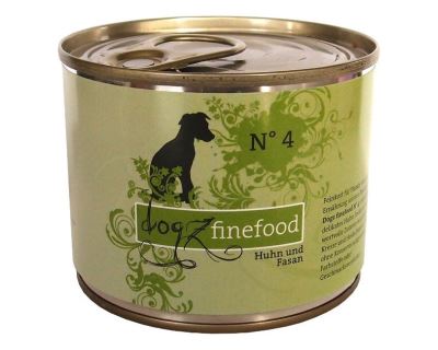 Dogz Finefood No.4 Konzerva - kura & bažant pre psov