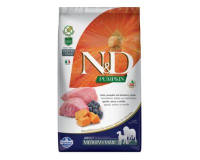 N&D GF Pumpkin DOG Adult M/L Lamb & Blueberry