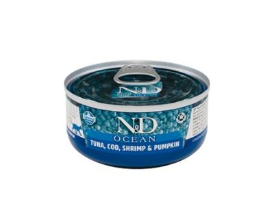 N&D CAT OCEAN Adult Tuna & Cod & Shrimp & Pumpkin 70g