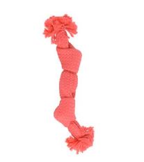 Hračka pes BUSTER Pískací lano, růžová, 23 cm, S