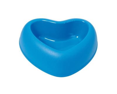 Plastová miska s protiskluzem Argi - srdce - modrá - 250 ml