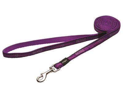 Nylonové vodítko pro psy - Rogz Fancy Dress Purple Chrome - 1,6 x 180 cm