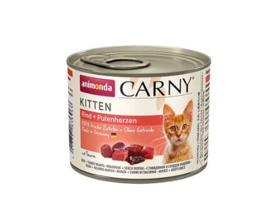 Konzerva pre mačky Animonda Carny Kitten hovädzie & morčacie srdce 200 g
