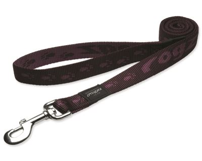 Vodítko pro psa nylonové - Rogz Alpinist - fialové - 2,5 x 120 cm