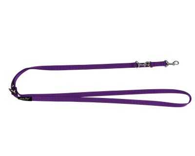 Vodítko pre psov prepínacie nylonové - fialové - 1 x 100 - 200 cm