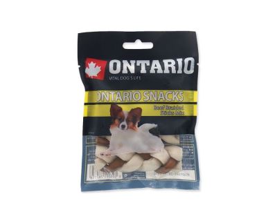 Snack ONTARIO Dog Rawhide Braided Stick Mix 7,5 cm