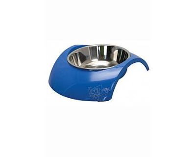 Rogz Bowlz Luna 2 v 1 - Miska pre psov nerezová a plastová modrá, 160 ml