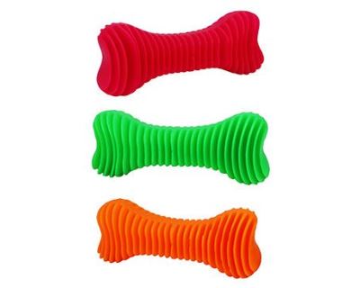 Hračka pes Kost Dentální  žebrovaná plovací 18cm SP