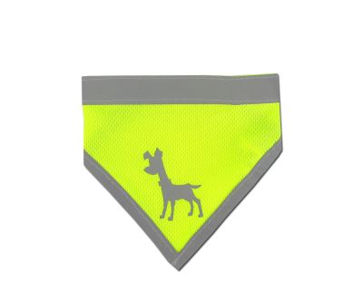 Alcott reflexní šátek pro psy, žlutý, velikost S