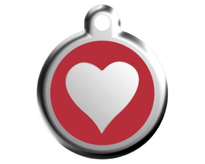 Red Dingo Známka červená vzor srdca