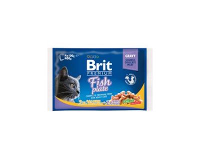Brit Premium Cat Fish Plate - kapsičky pre mačky rybí 4x100 g