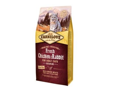 CARNILOVE Fresh Chicken & Rabbit Gourmand for Adult cats 6kg