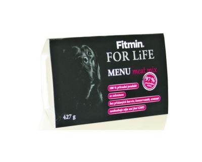 Fitmin For Life Menu Meat Mix - mäsová zmes vanička pre psov 427 g
