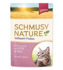 Schmusy Cat Nature Flakes kapsa krůta+rýže+šťáva 100g