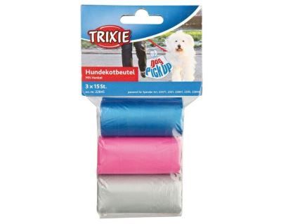 Trixie náhradné farebné sáčky na trus s ušami 3 rolky á 15 ks