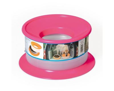 Nerozlitelná miska pro psy Argi - růžová - 22 x 12 cm