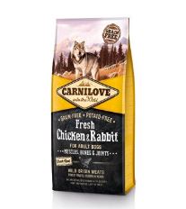 CARNILOVE Fresh Chicken &amp; Rabbit Muscles, Bones &amp; Joints for Adult dogs 12kg