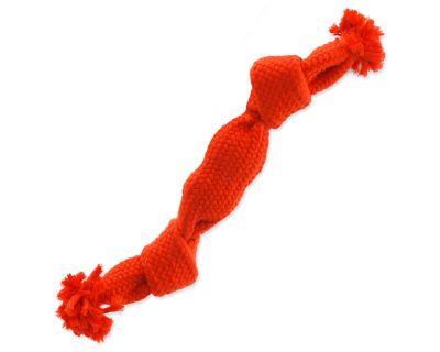 Uzel DOG FANTASY oranžový pískací 2 knoty 35 cm