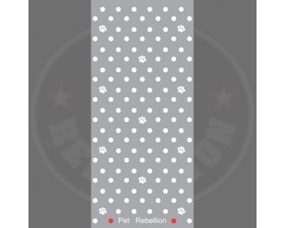 PET REBELLION Běhoun, puntíkovaný šedý, 45x100cm