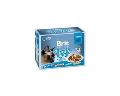 Akce Brit Premium Cat D Fillets in Gravy Family Plate 1020g