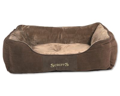 Scruffs Chester Box Bed pelech pre psov čokoládový - veľkosť L, 75x60 cm