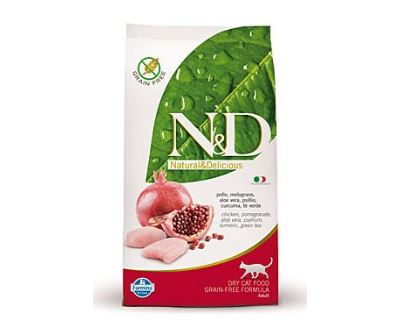 N&D Grain Free Cat Adult Chicken & Pomegranate - kuracie & granátové jablko bezobilné pre dospelé mačky