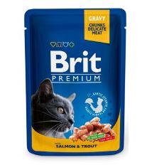 Brit Premium Cat kapsa Salmon &amp; Trout 100 g