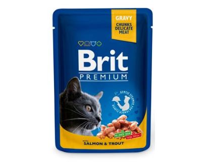 Brit Premium Cat kapsa Salmon & Trout 100 g