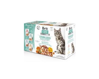 Brit Care Cat Fillets in Gravy Steril. Flav.Box 12x85g