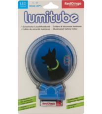 Obojok pre psov svietiace - Red Dingo Lumitube led - modrý - 15 - 50 cm