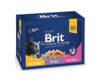 Kapsičky BRIT Premium Cat Family Plate Poultry + Fish 1200 g