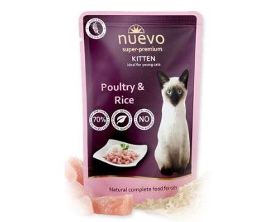 Nuevo Kitten Poultry & Rice - kapsička hydinové & ryža pre mačiatka 85 g