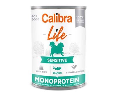 Calibra Dog Life  konz.Sensitive Salmon with rice 400g