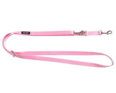 Vodítko pre psov prepínacie nylonové - ružové - 1 x 100 - 200 cm