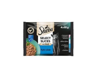 Sheba kapsa Rybí šťavnatý výběr 4x85g