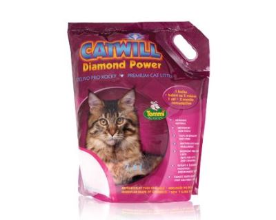 Catwill Diamond Power podstielka s pohlcovačom pachov 7,6 l