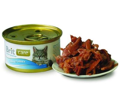 Brit Tuna & Turkey - konzerva tuniak & morka pre mačky 80 g