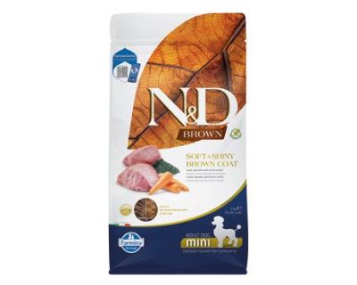 N&D BROWN DOG Adult Mini Lamb& Spirulina&Carrot 2kg
