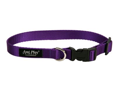 Obojek pro psa nylonový - fialový - 1,5 x 25 - 40 cm