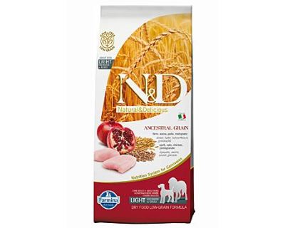N&D Low Grain Dog Light M/L Chicken & Pomegranate 12 kg