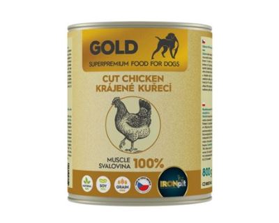 IRONpet Gold Dog Chicken cut muscle konzerva 800g