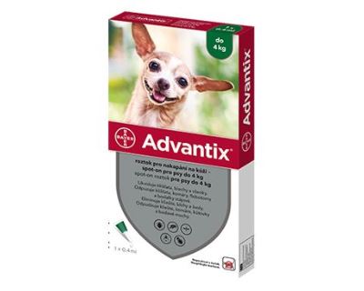 Advantix Antiparazitný pipeta pre psov do 4 kg 0,4 ml