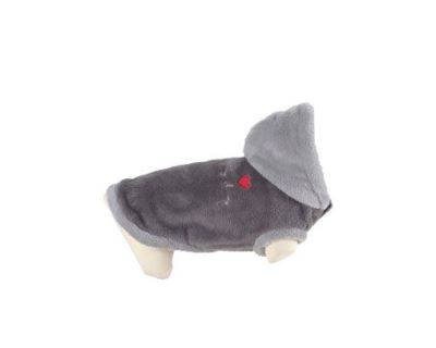 Obleček s kapucí pro psy TEDDY šedý 25cm Zolux