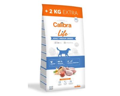 Calibra Dog Life Adult Medium Breed Chicken 12+2kg